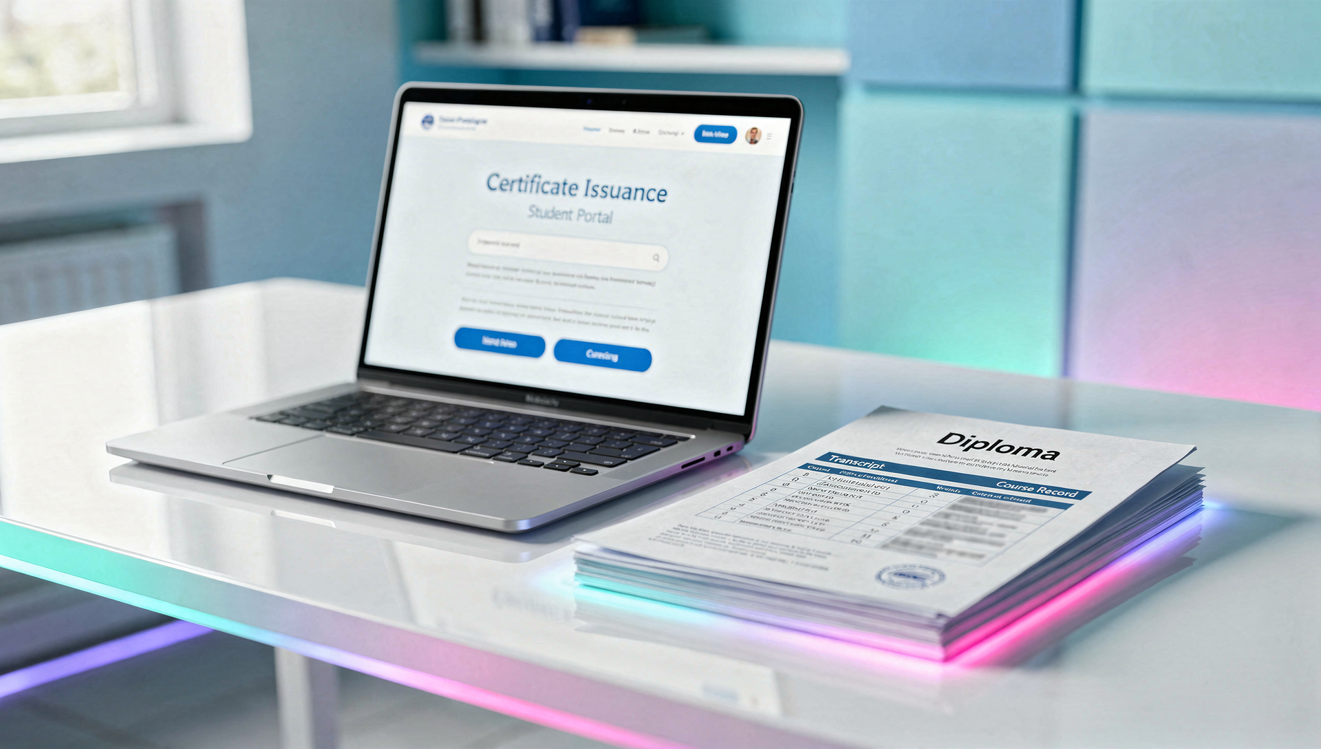 대학교 졸업증명서와 성적증명서를 인터넷으로 발급해 공증·아포스티유에 사용하는 방법을 안내하는 대표 이미지