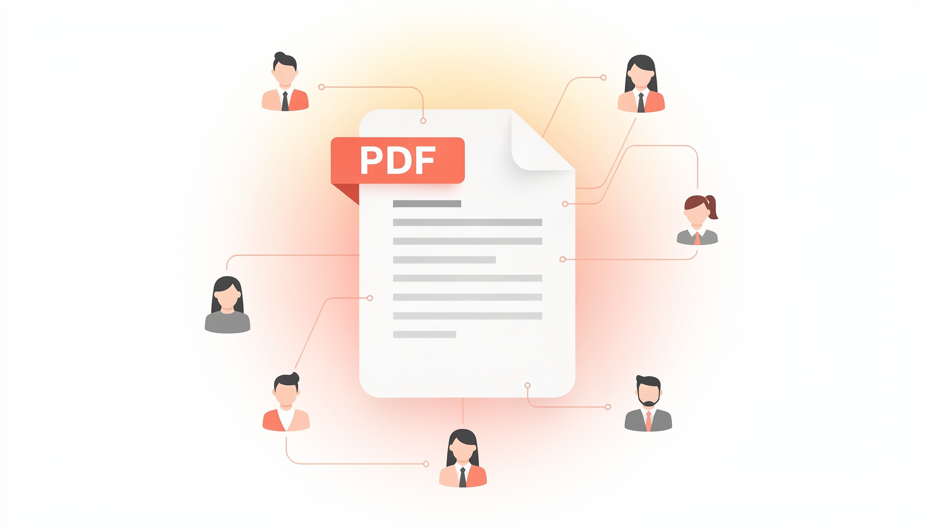 가족관계증명서 및 혼인관계증명서 인터넷 발급 가이드 (PDF 아이콘과 가족 연결 네트워크)