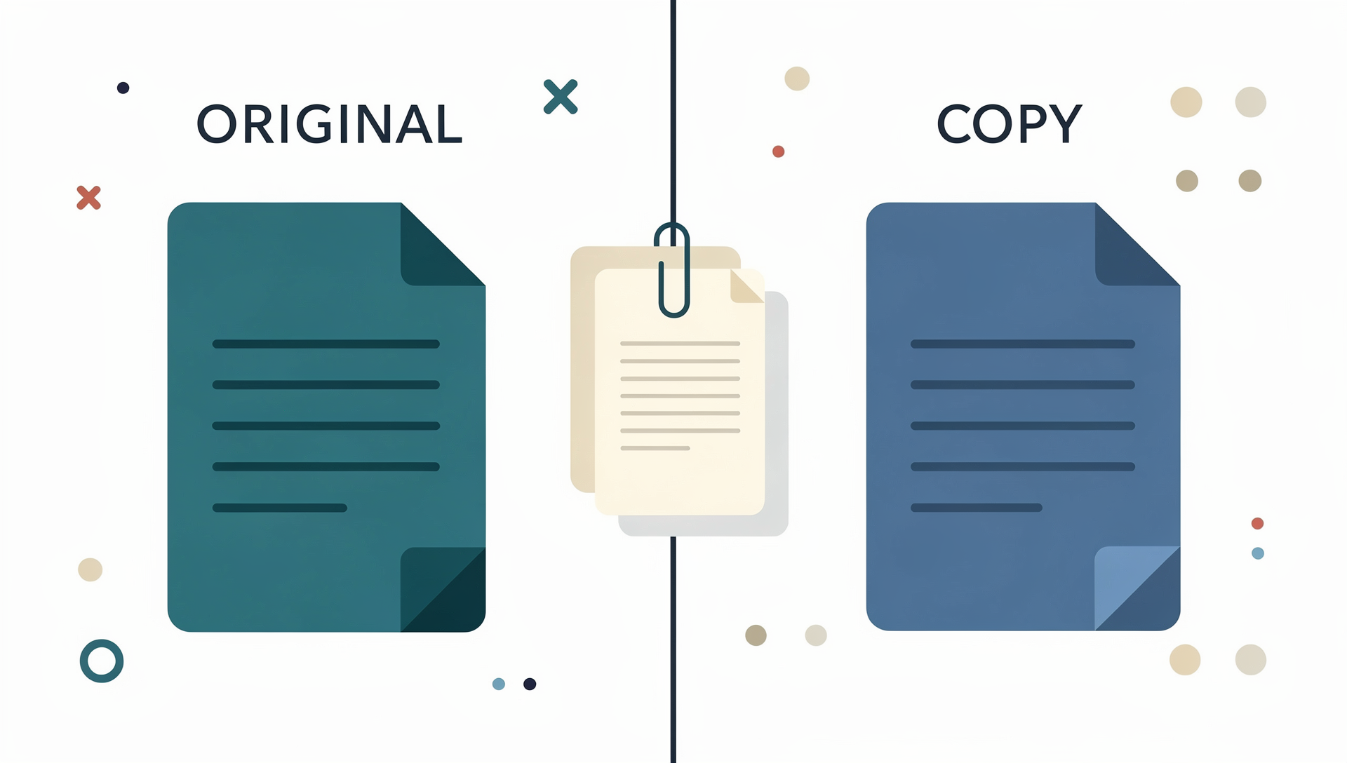 번역공증 진행 시 원문을 ORIGINAL로 할지 COPY로 할지 판단하기 위한 기준을 시각적으로 비교한 가이드 이미지